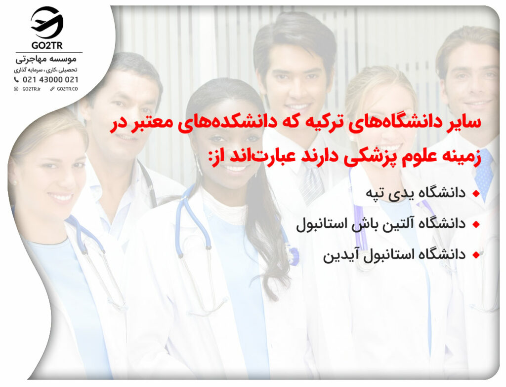 سایر دانشکده‌های علوم پزشکی ترکیه